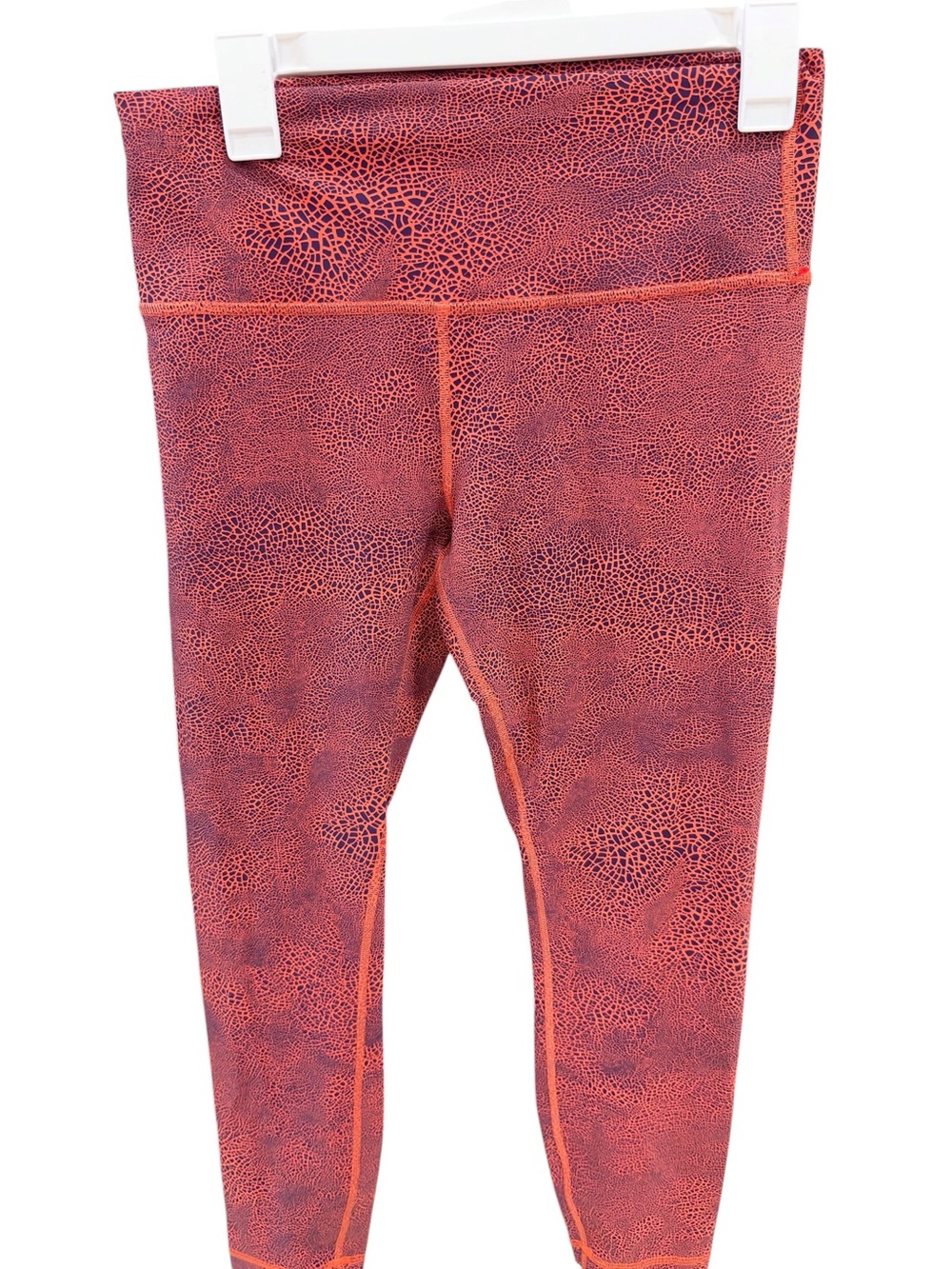 LuluLemon Women’s Orange Patterned Leggings size 10
